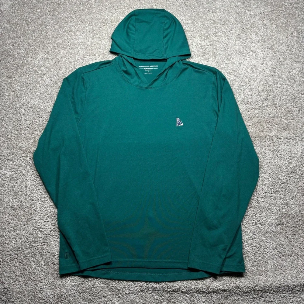 Holderness & Bourne Hoodie Mens Large Green Preston Trail Golf Performance
